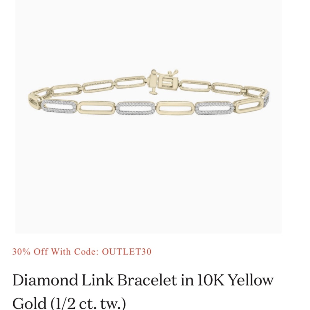 Helzberg Diamonds Gold And Silver Paperclip Bracelets 1000$